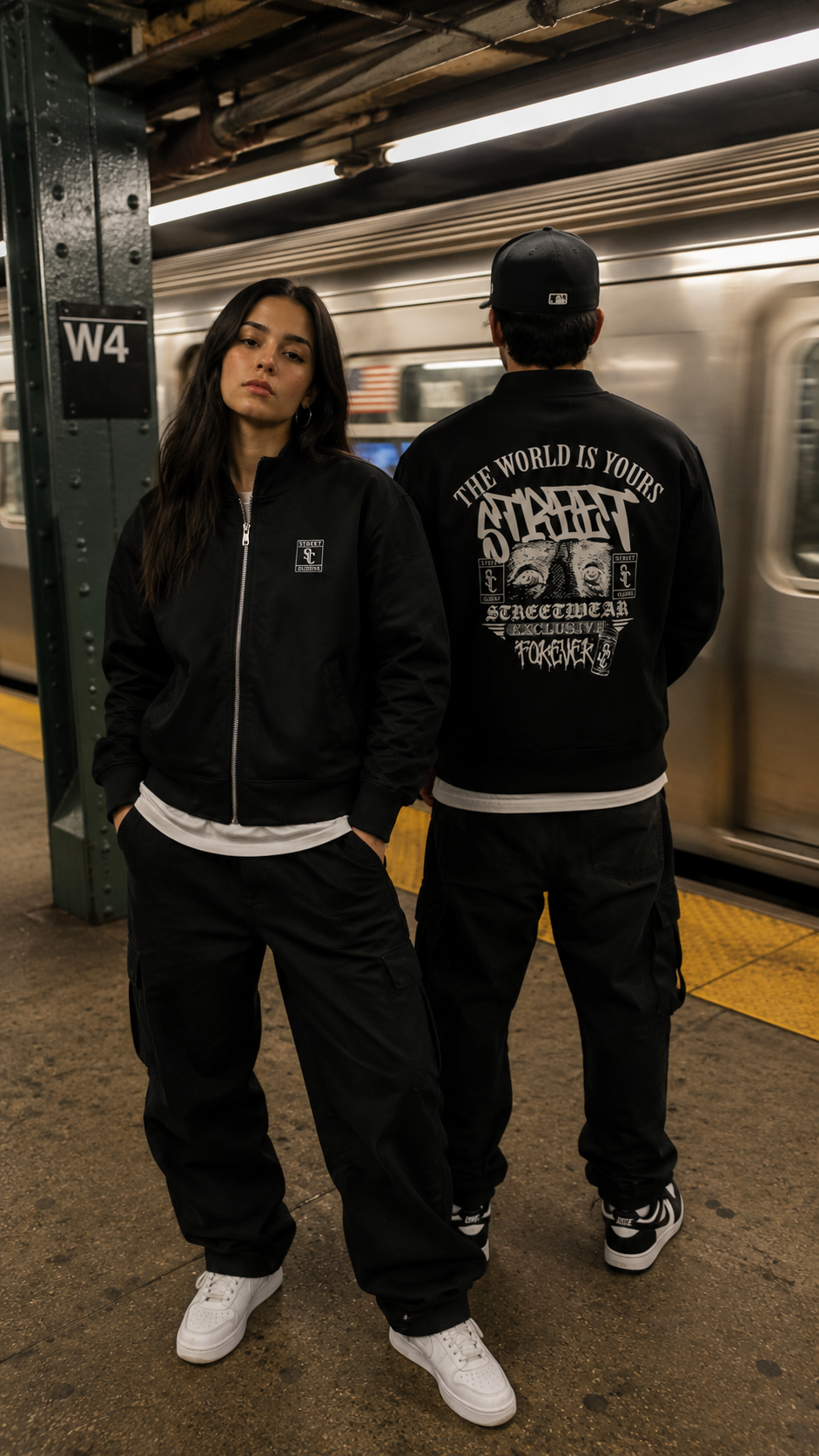 STREETCLUSIVE BOMBER JACKET BLACK