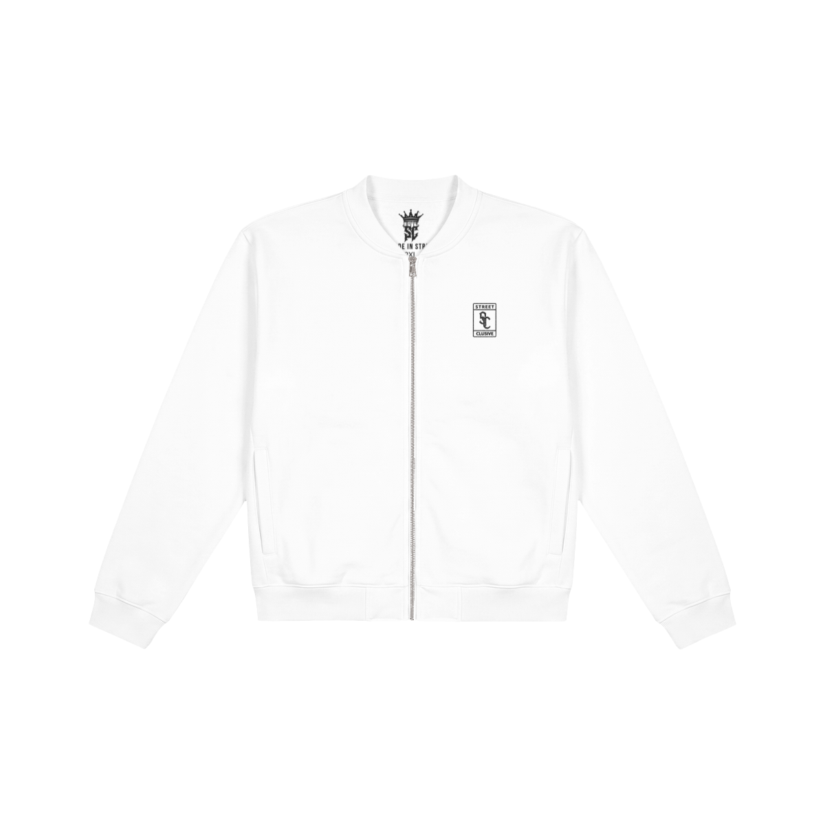 STREETCLUSIVE BOMBER JACKET WHITE